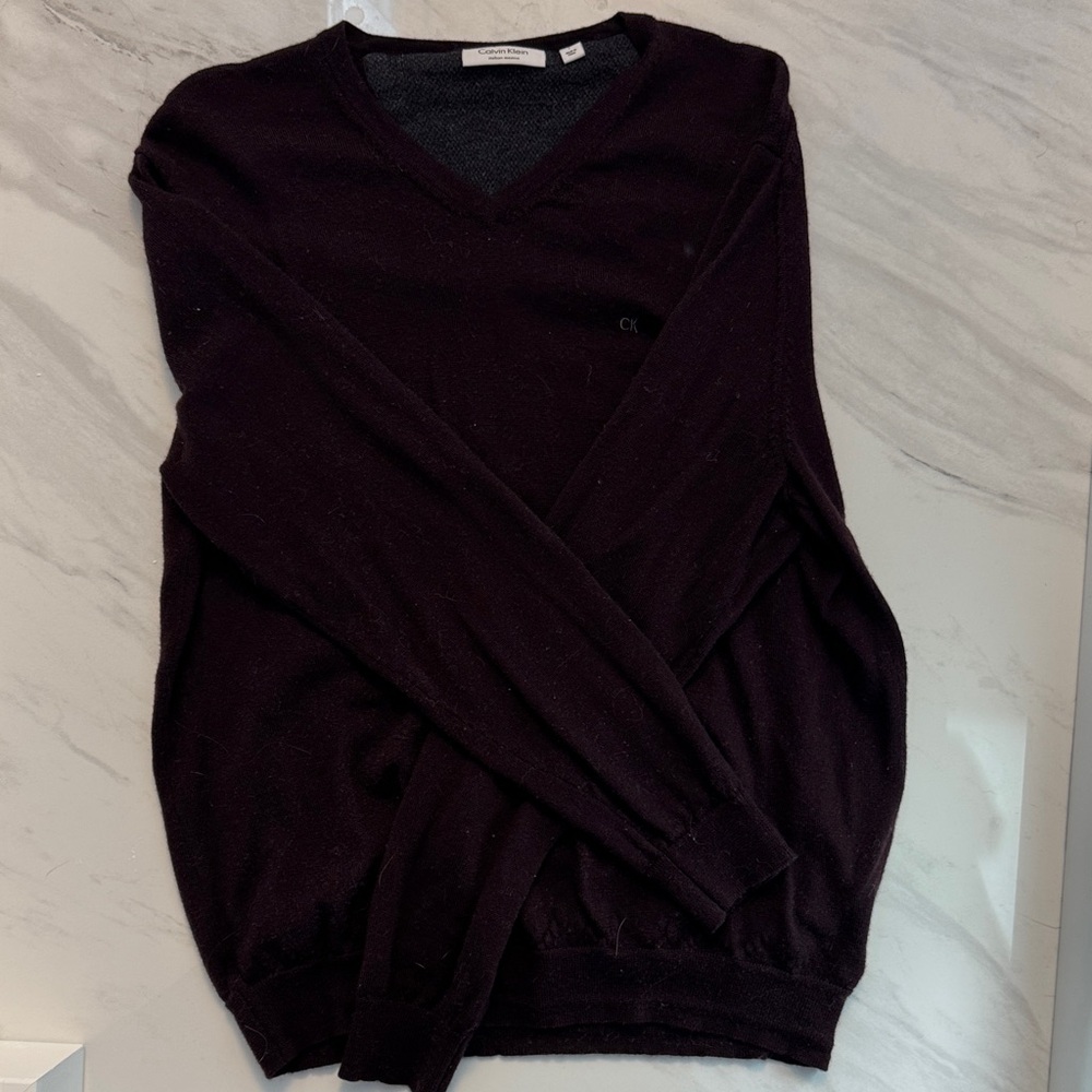 Calvin Klein Men's Dark V-Neck Sweater